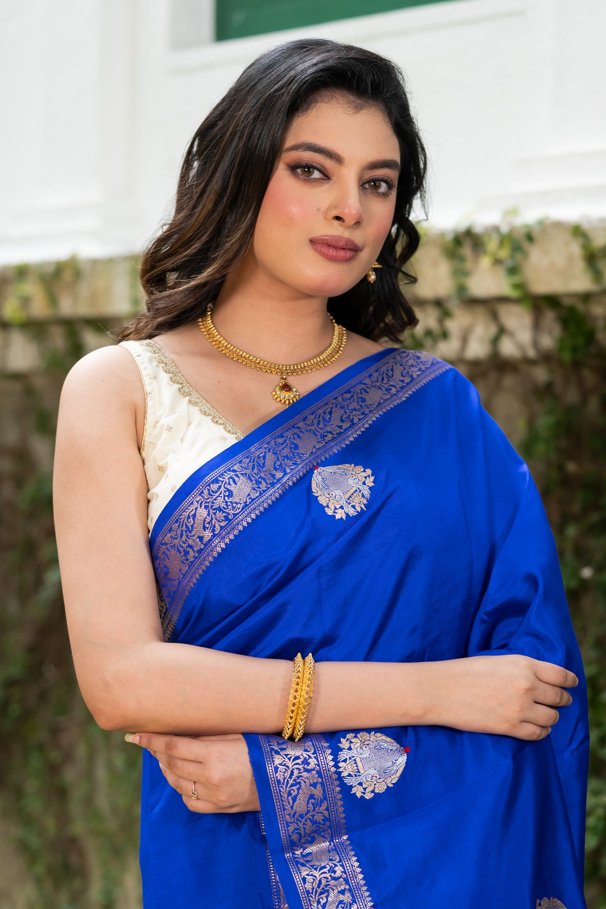 Pakhna Pure Mango Silk Minakari Banarasi Saree