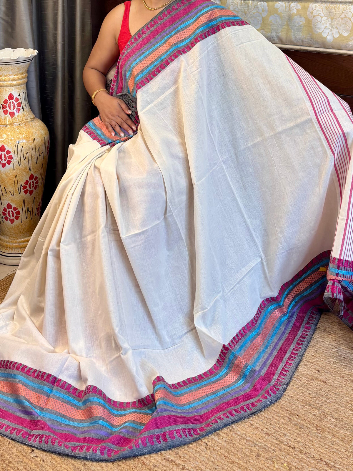 Pure Cotton Dhonekhali Saree