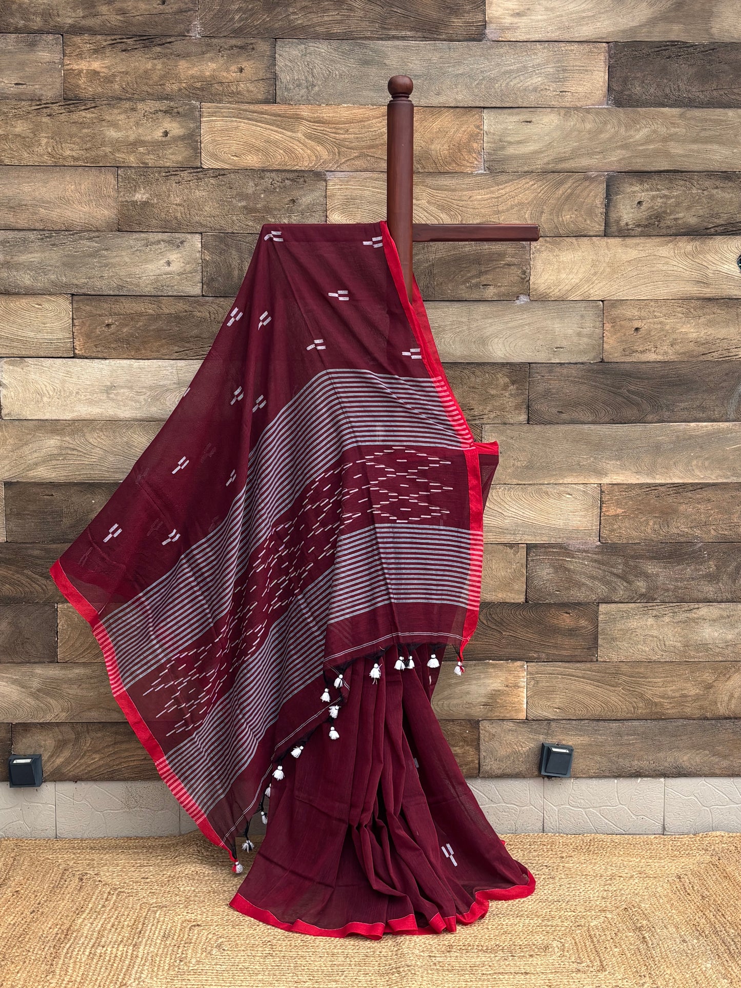 Soft cotton  Phulia jamdani saree