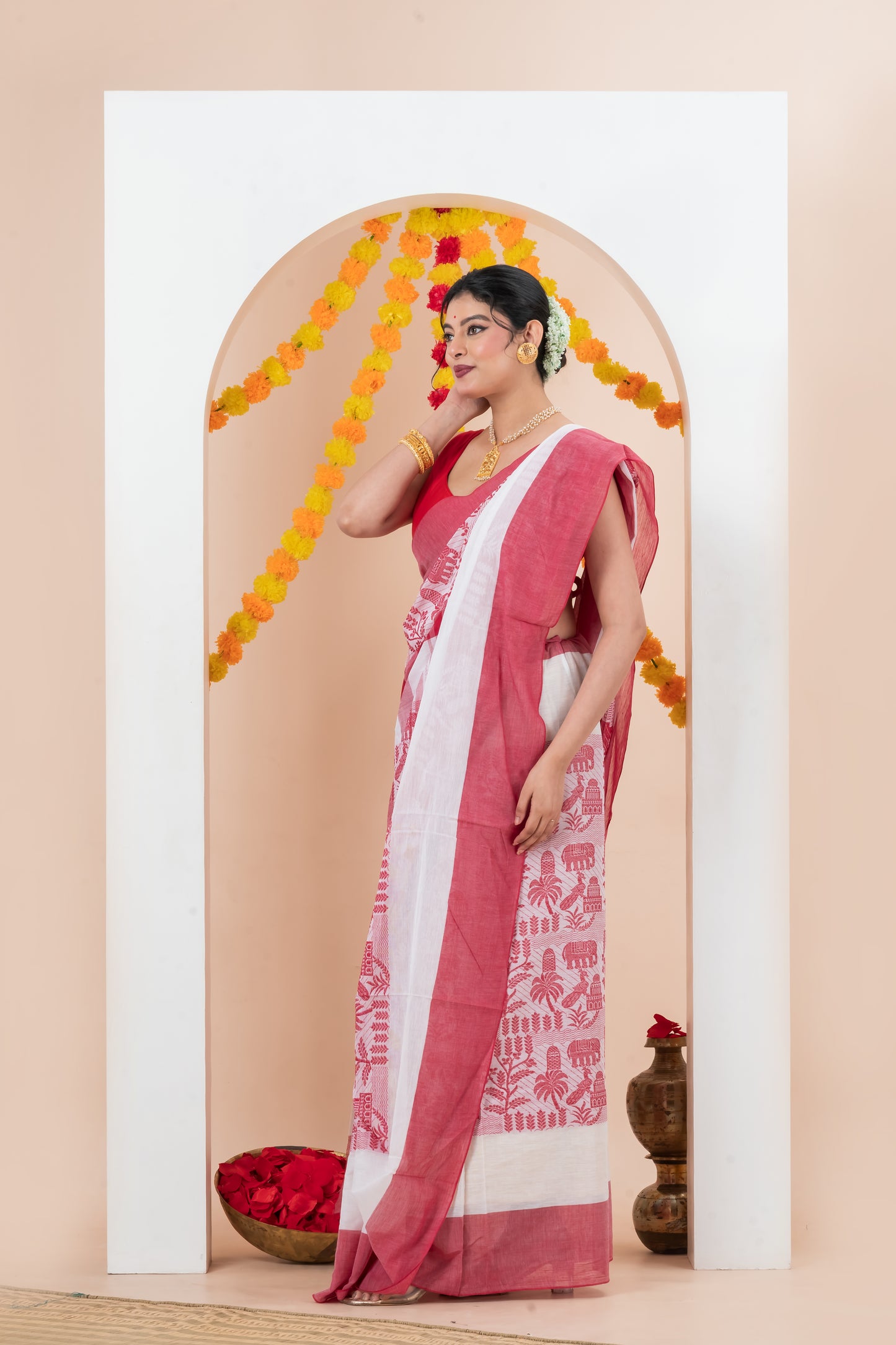 Pure Cotton Dhonekhali Saree