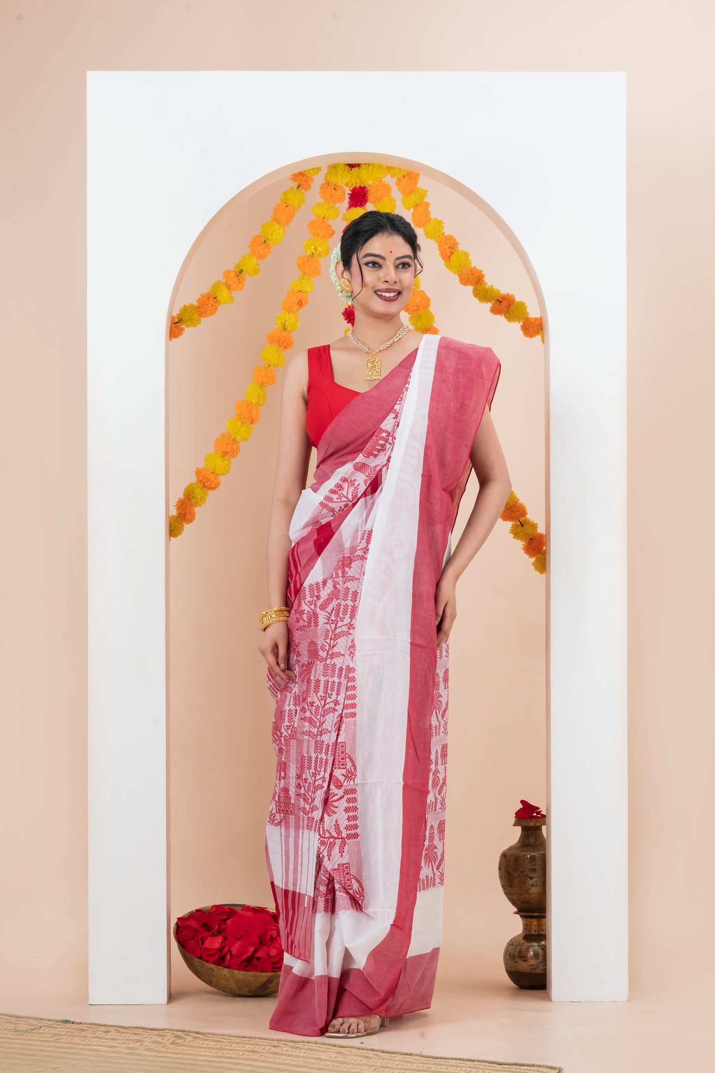 Pure Cotton Dhonekhali Saree