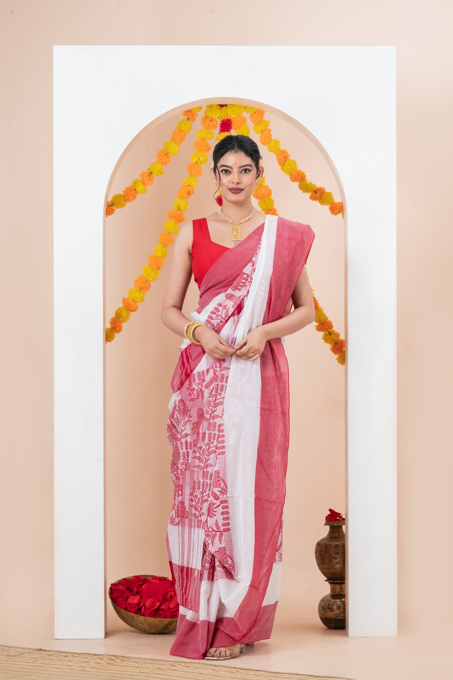 Pure Cotton Dhonekhali Saree