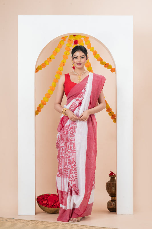 Pure Cotton Dhonekhali Saree