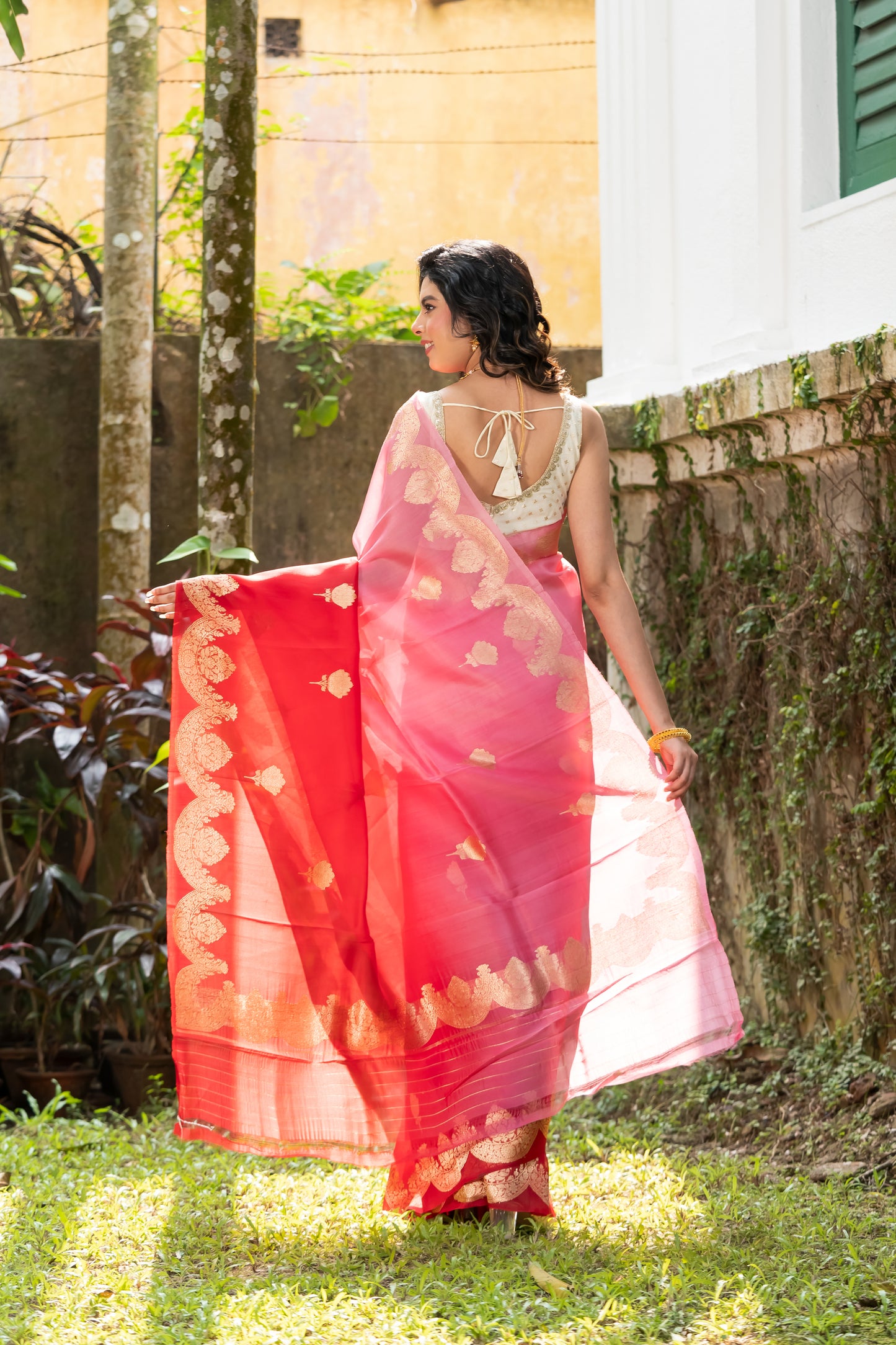 Pakhna pure Kora Banarasi saree