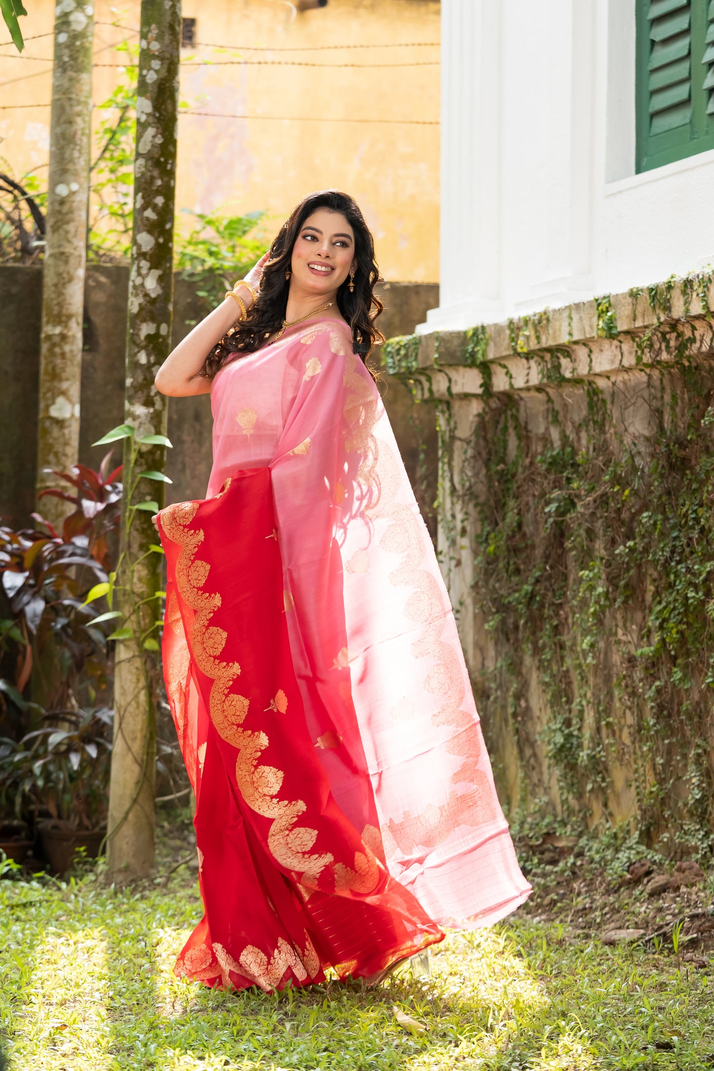 Pakhna pure Kora Banarasi saree