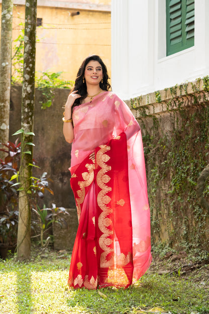 Pakhna pure Kora Banarasi saree