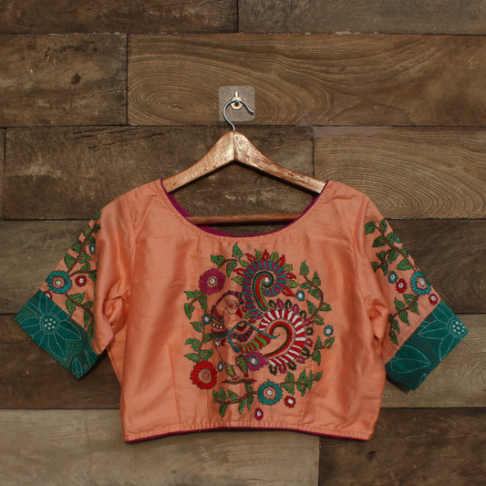 Kantha  hand embroidery blouse