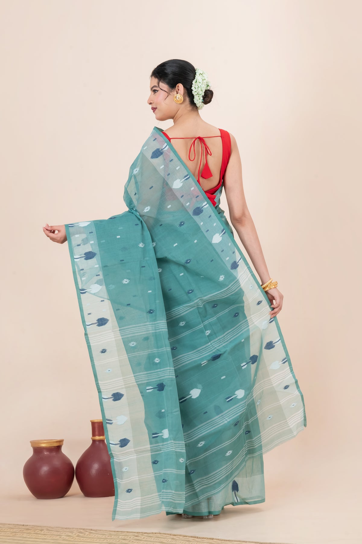 Pure cotton jamdani Saree