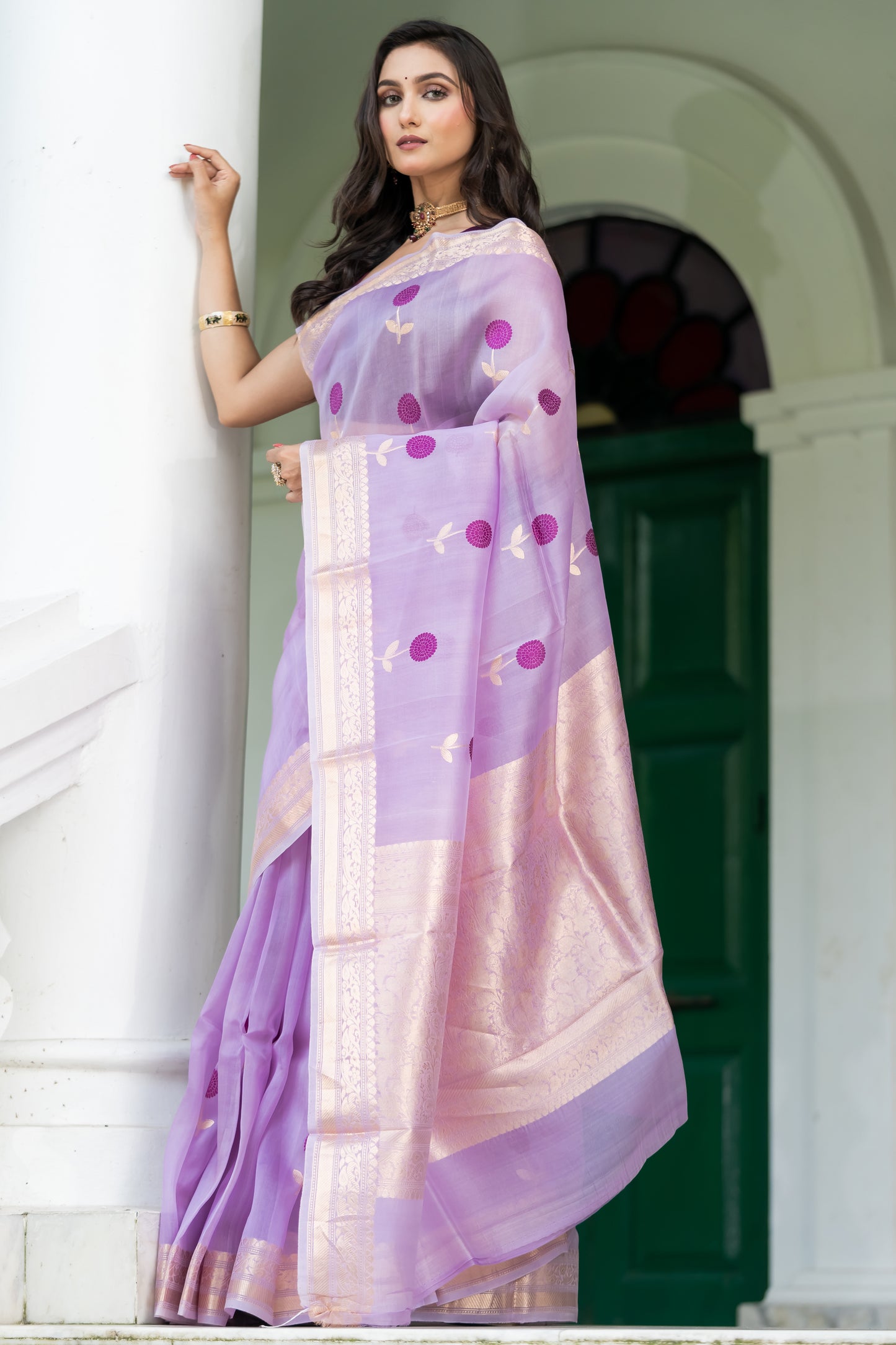 Pure Kora Banarasi saree