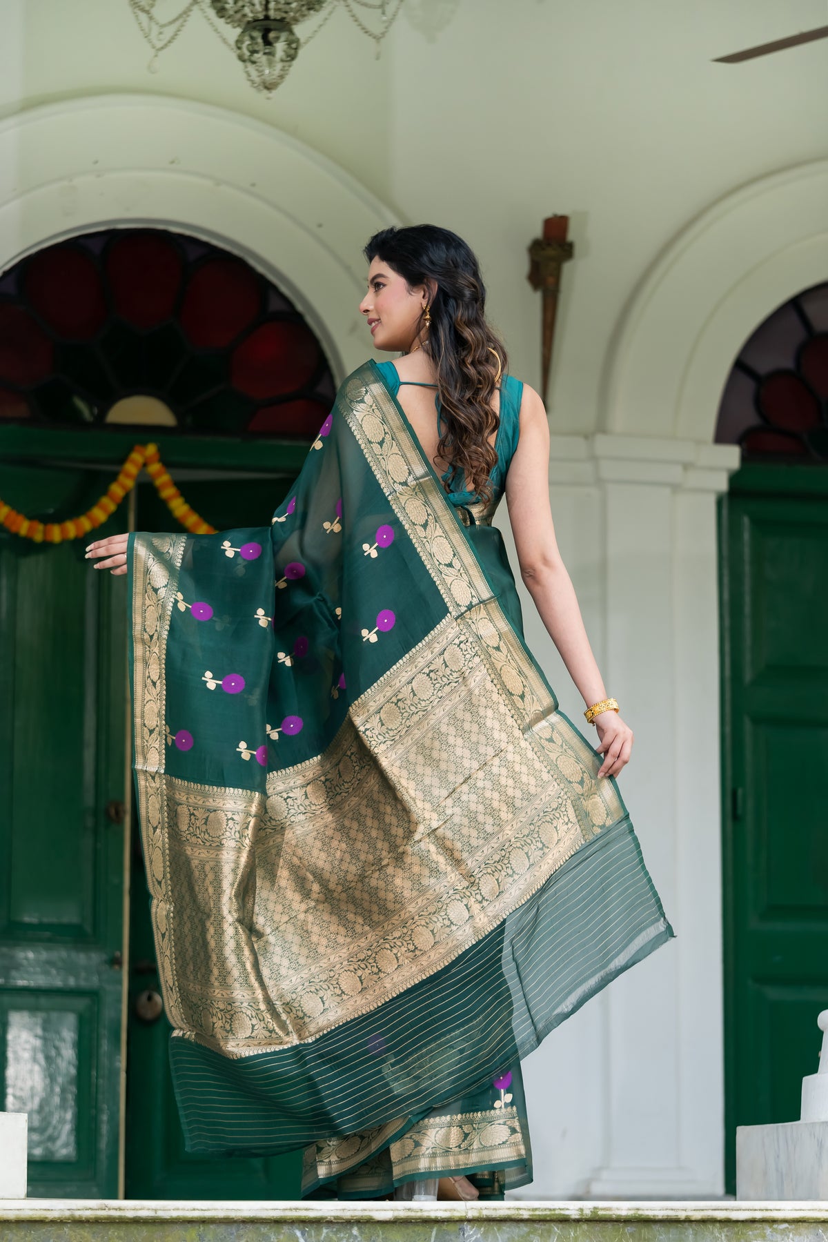 Pure Kora Banarasi Saree