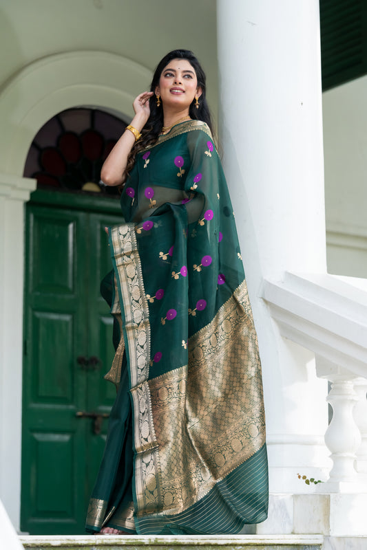 Pure Kora Banarasi saree