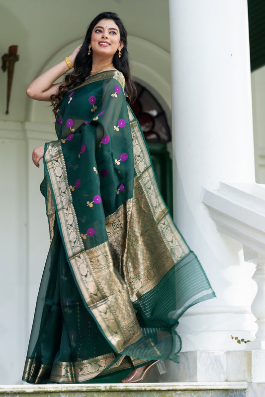 Pure Kora Banarasi saree