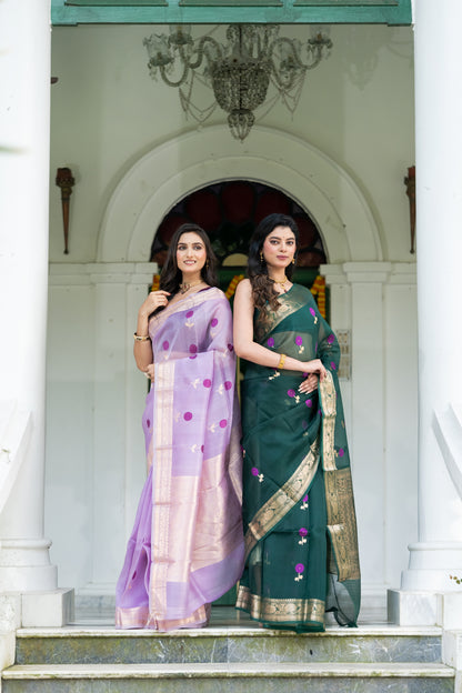 Pure Kora Banarasi saree