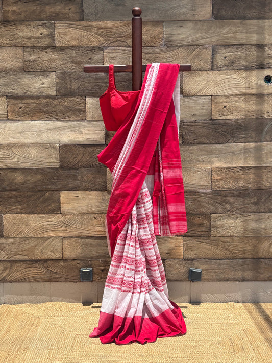 Pure Cotton  Dhonekhali Saree