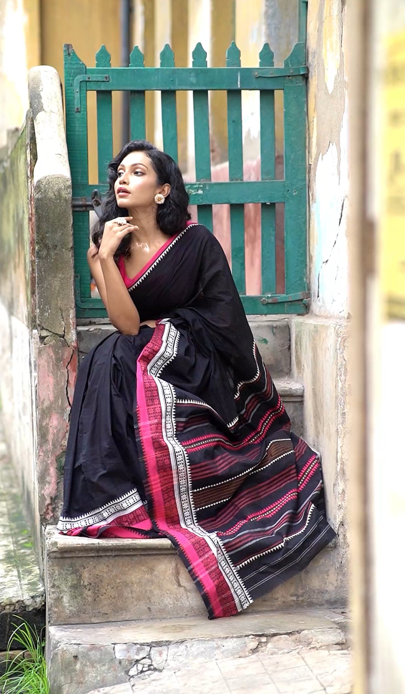 begumpuri pure cotton saree traditional handwoven women