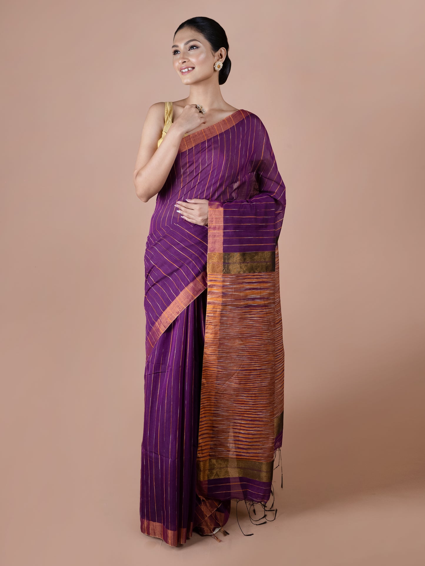 beguni silk cotton saree elegant lightweight blend