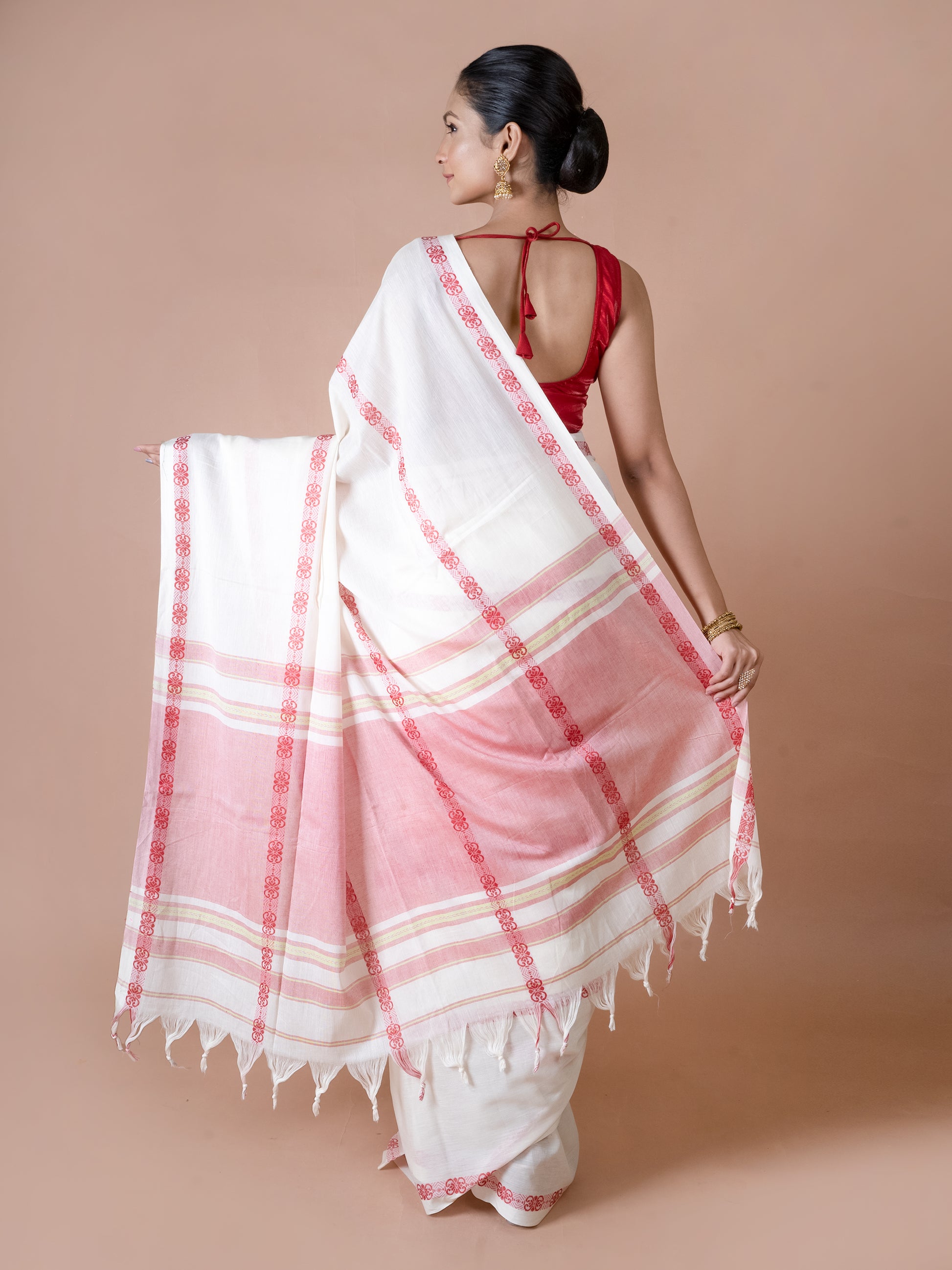 Bisuddha pure Dhonekhali handloom cotton saree authentic Bengal