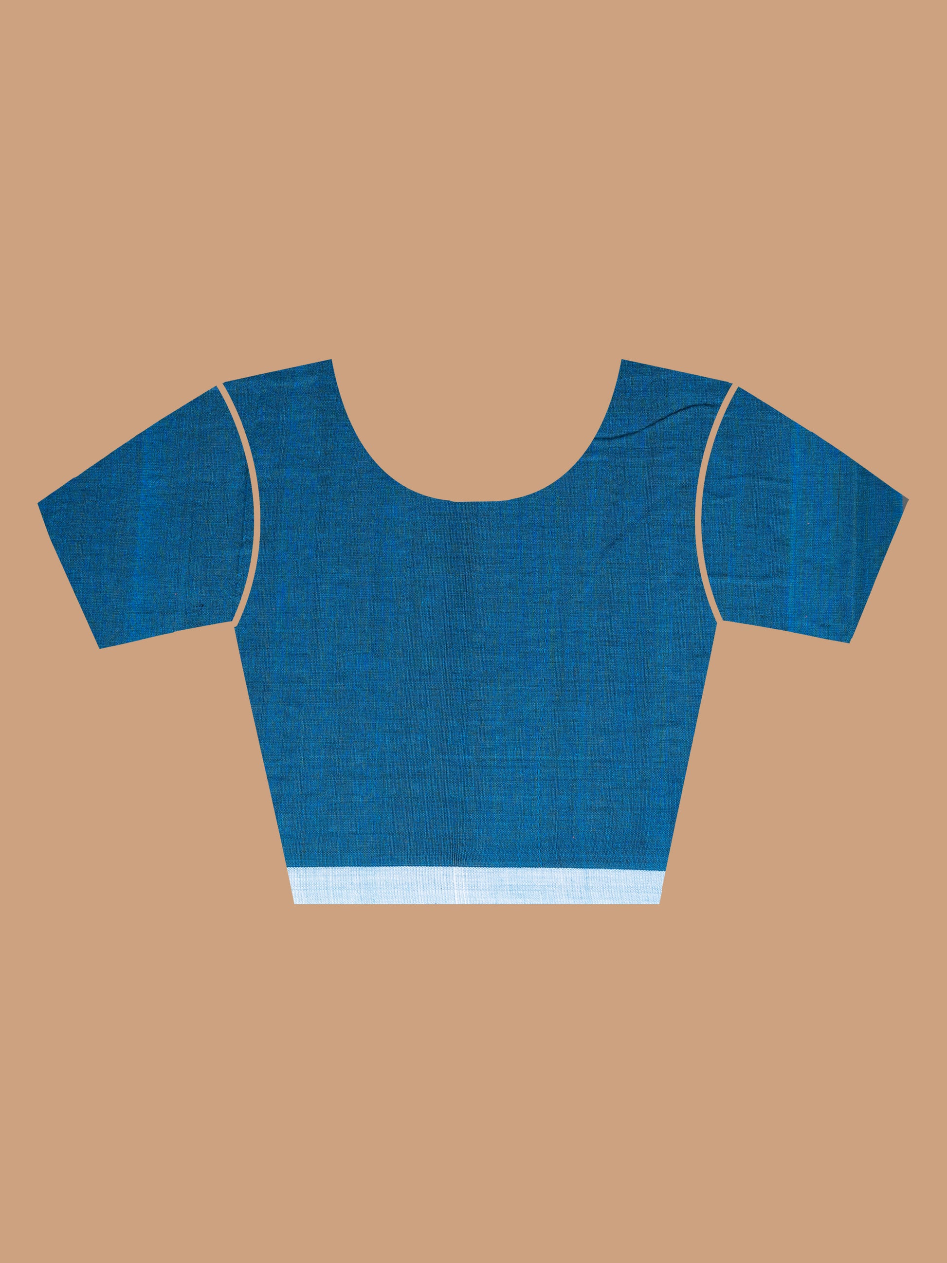 blue lagoon jamdani pure cotton saree fresh handwoven