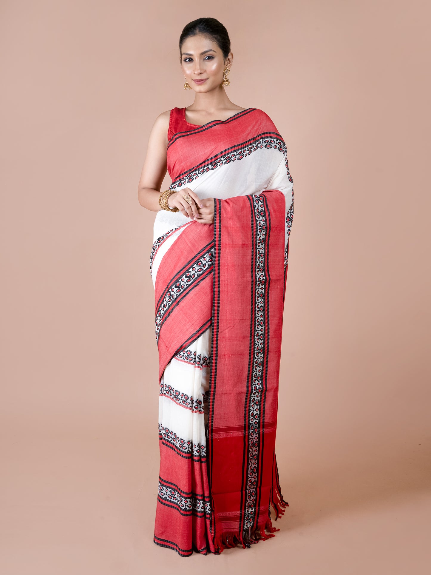 Bodhua Dhonekhali pure cotton handloom saree motif-rich traditional