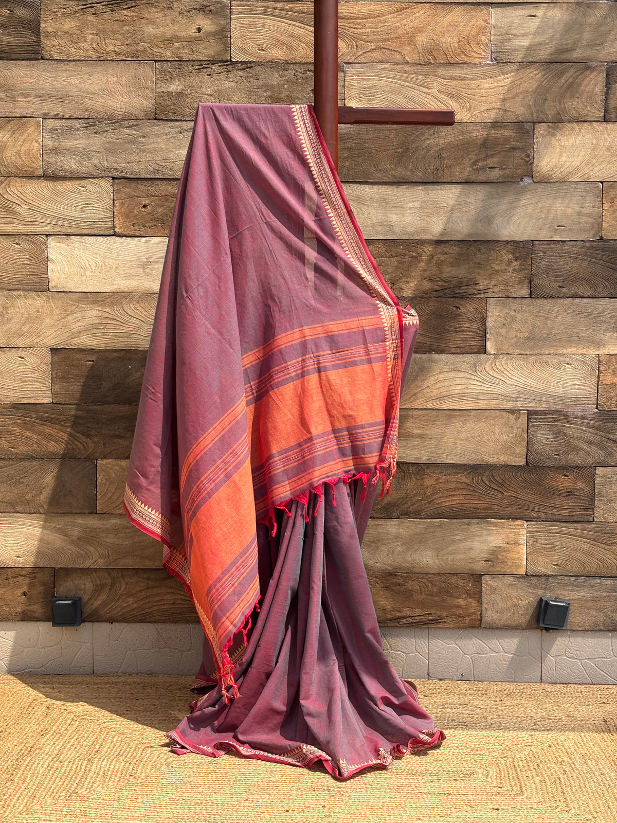 Pure Cotton Dhonekhali Saree 3