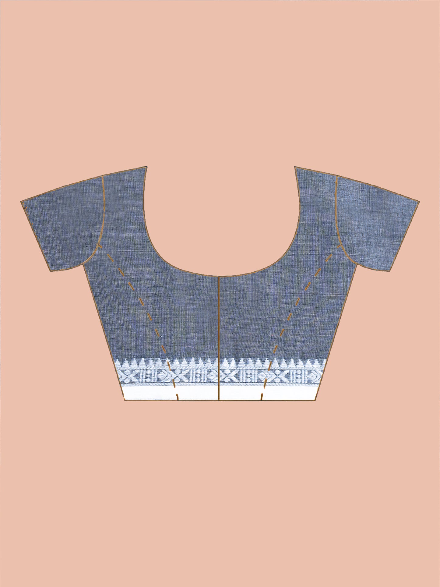 Dust Dhonekhali pure cotton saree earthy neutral handwoven