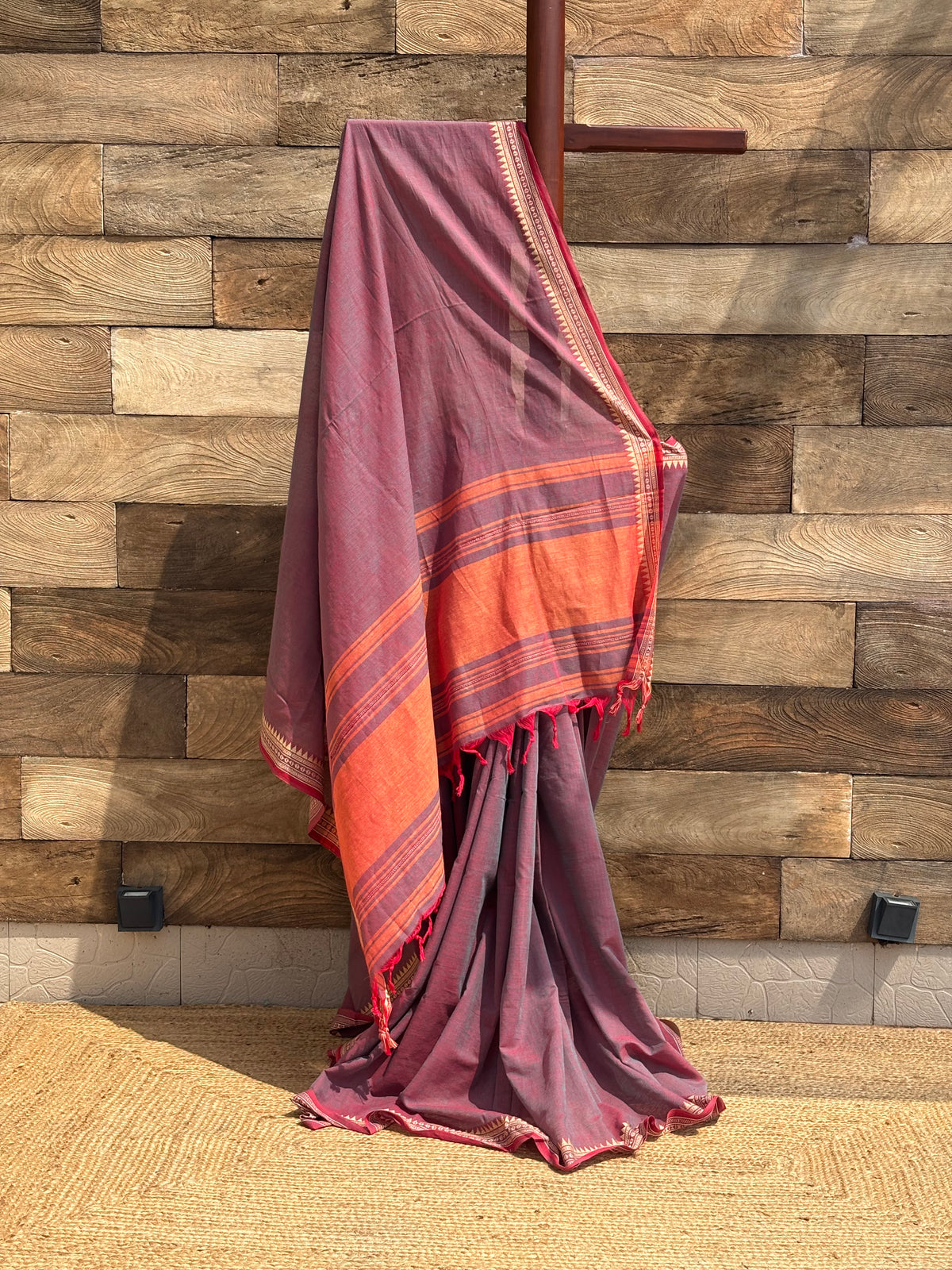 Pure Cotton Dhonekhali Saree 3