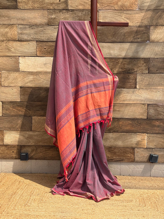 Pure Cotton Dhonekhali Saree 3