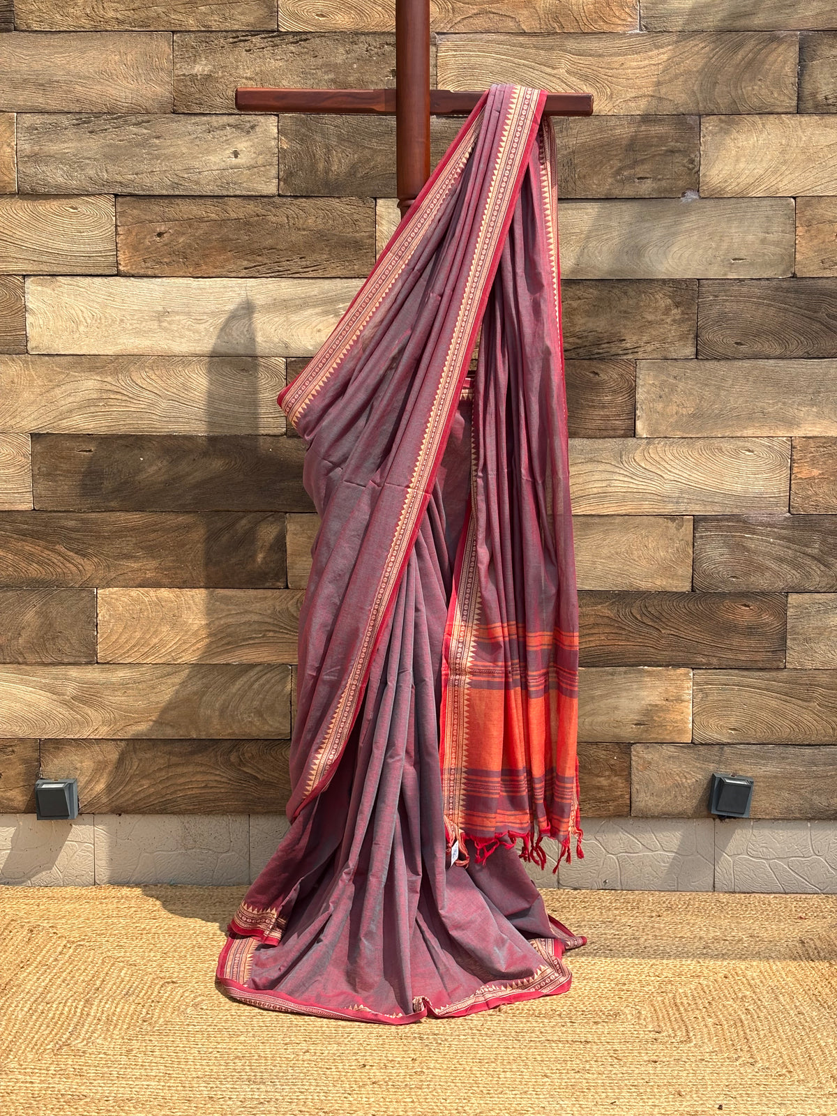 Pure Cotton Dhonekhali Saree 3