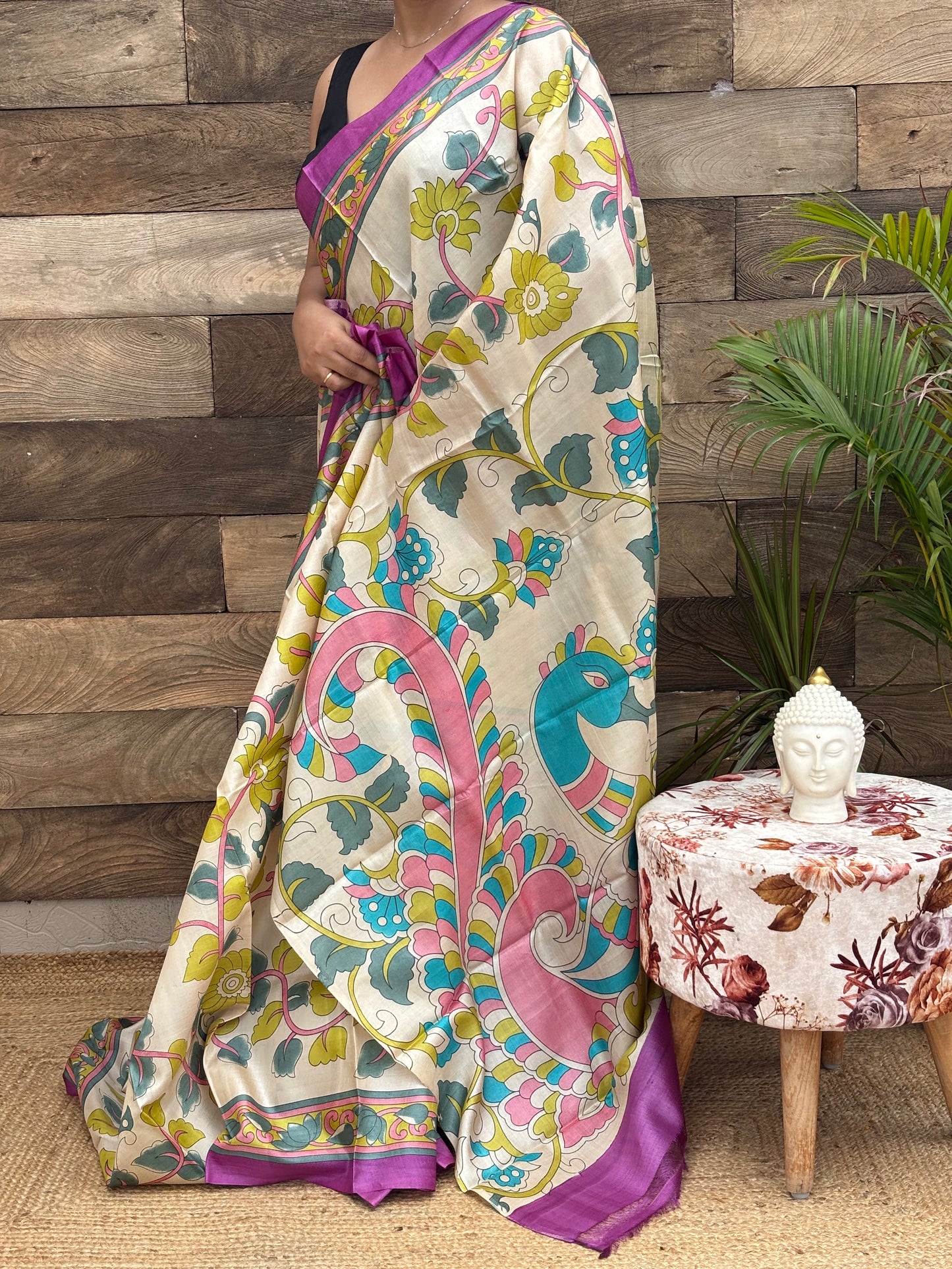 Pure Tussar by Tussar  kalamkari