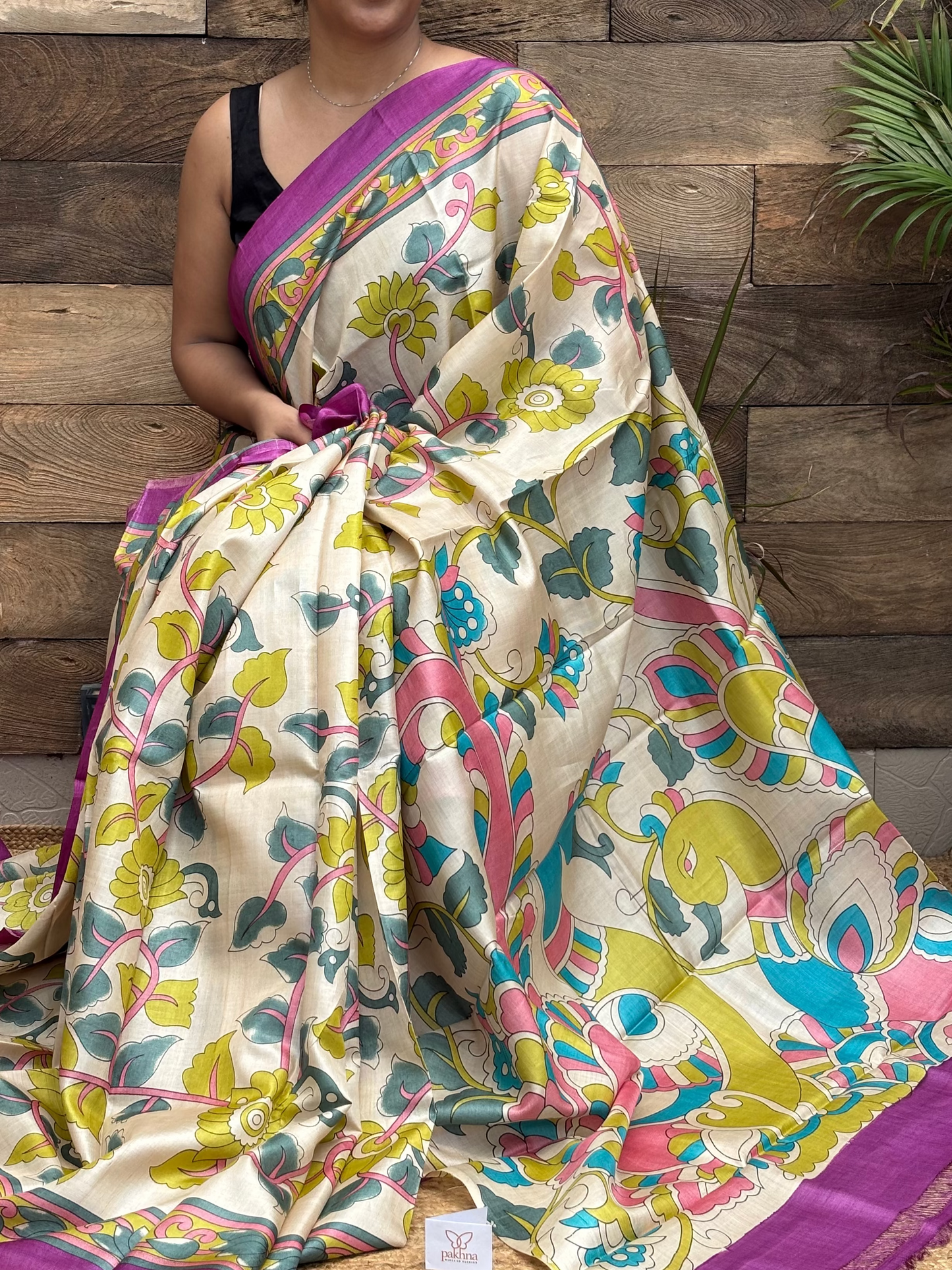 Pure Tussar by Tussar  kalamkari