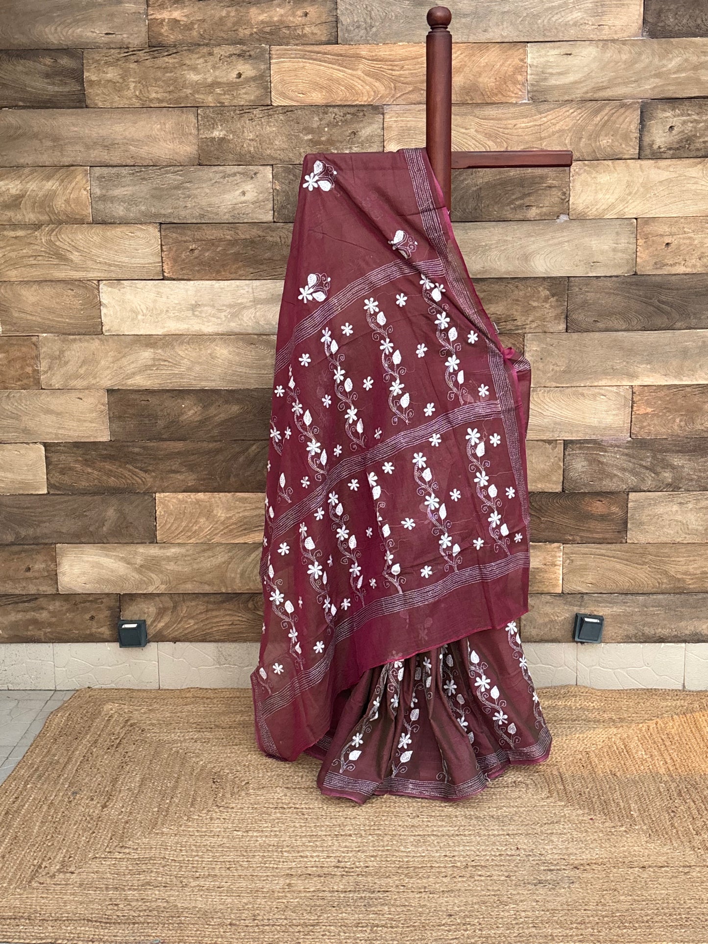Pure Cotton Hand Kantha Saree