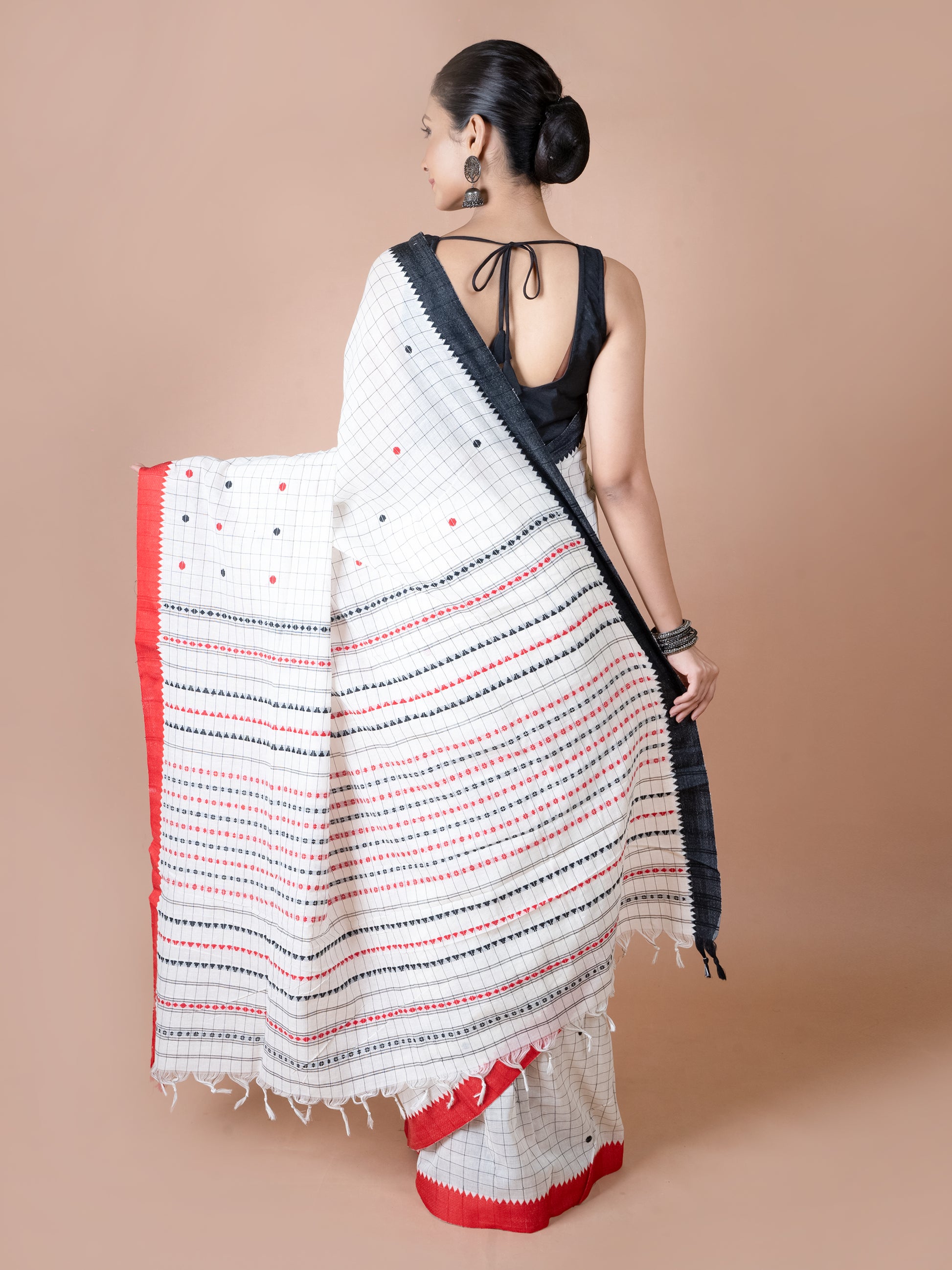 kavya begumpuri pure cotton saree checks handwoven