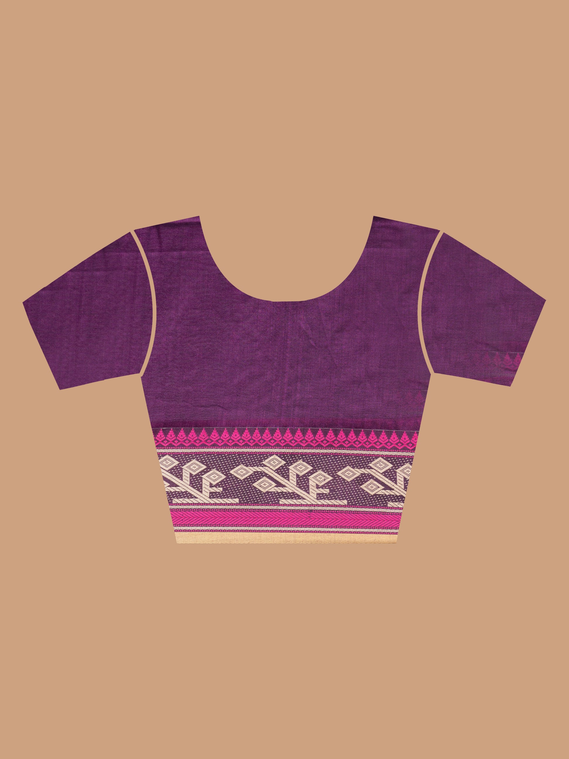 mauve mehfil mercerised pure cotton saree handloom elegant