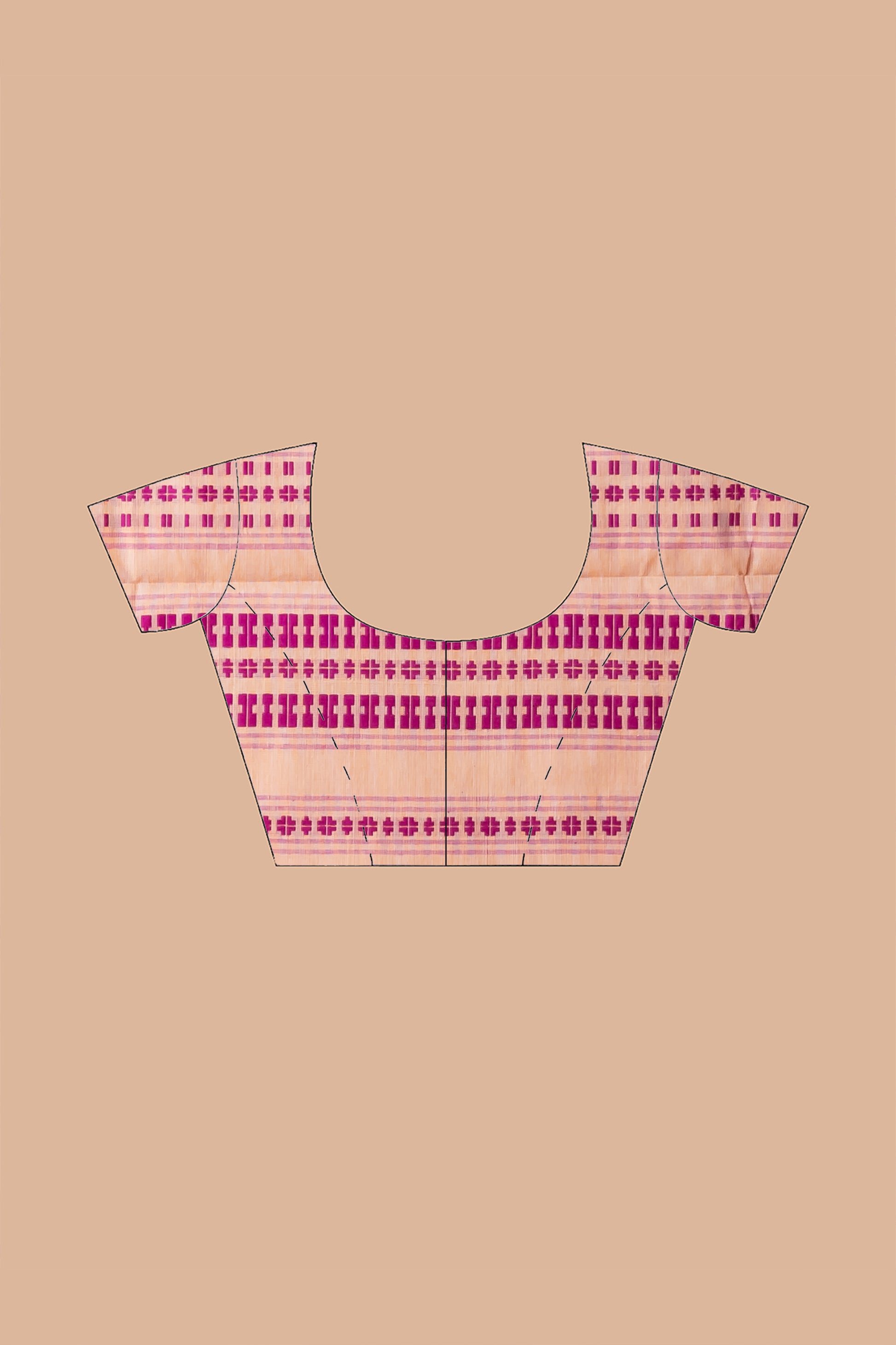 peach begumpuri saree