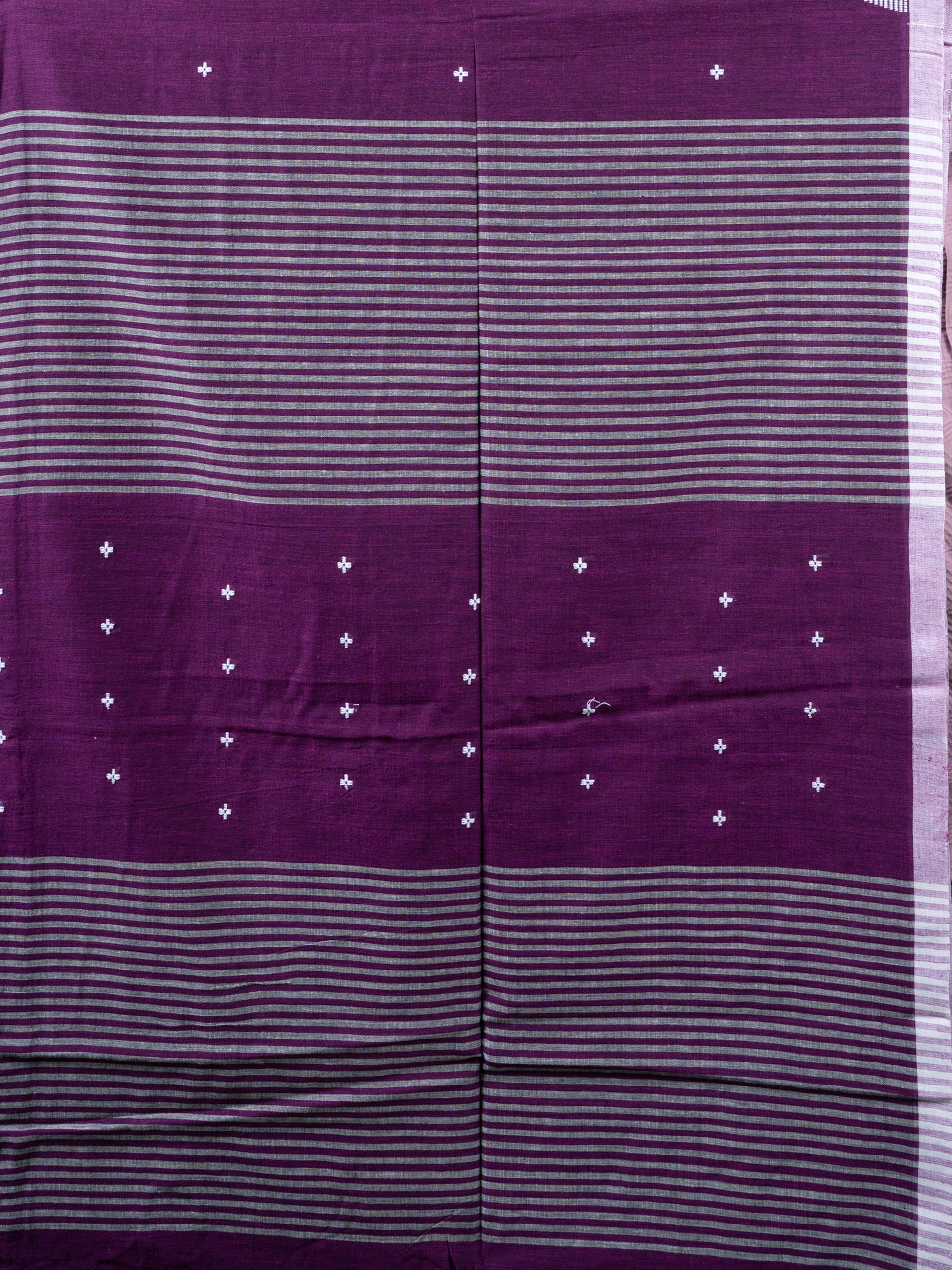 purple story jamdani pure cotton saree online handwoven