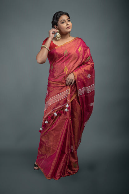 Cotton Tissue Jamdani Saree