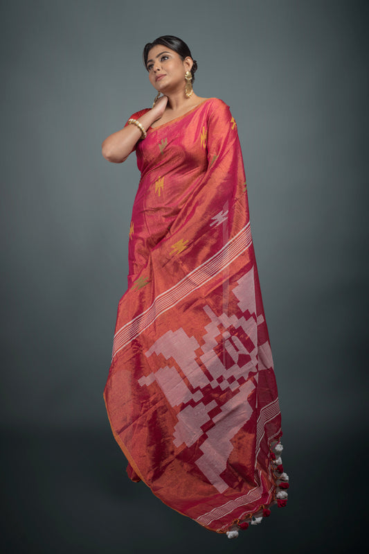 Cotton Tissue Jamdani Saree