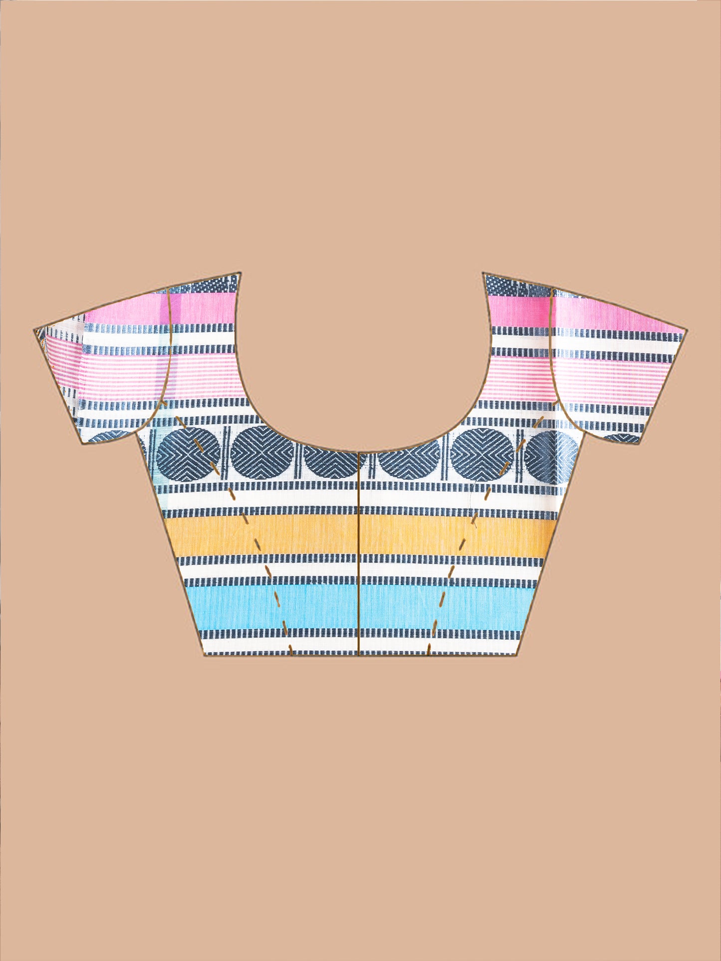 Rainbow Dhonekhali pure cotton saree multicolored vibrant