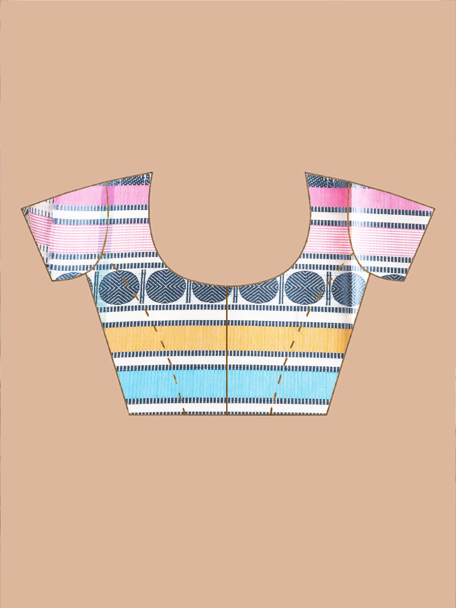 Rainbow Dhonekhali pure cotton saree multicolored vibrant