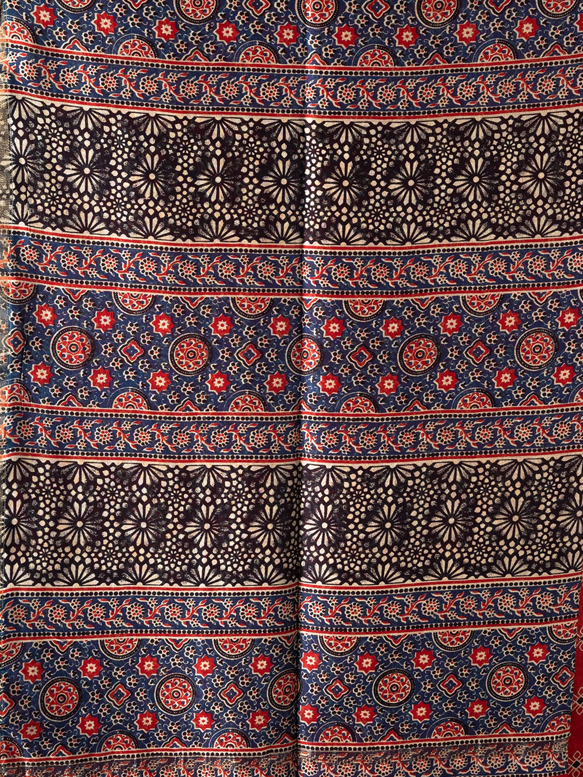 red chanderi silk cotton saree blend handloom elegant