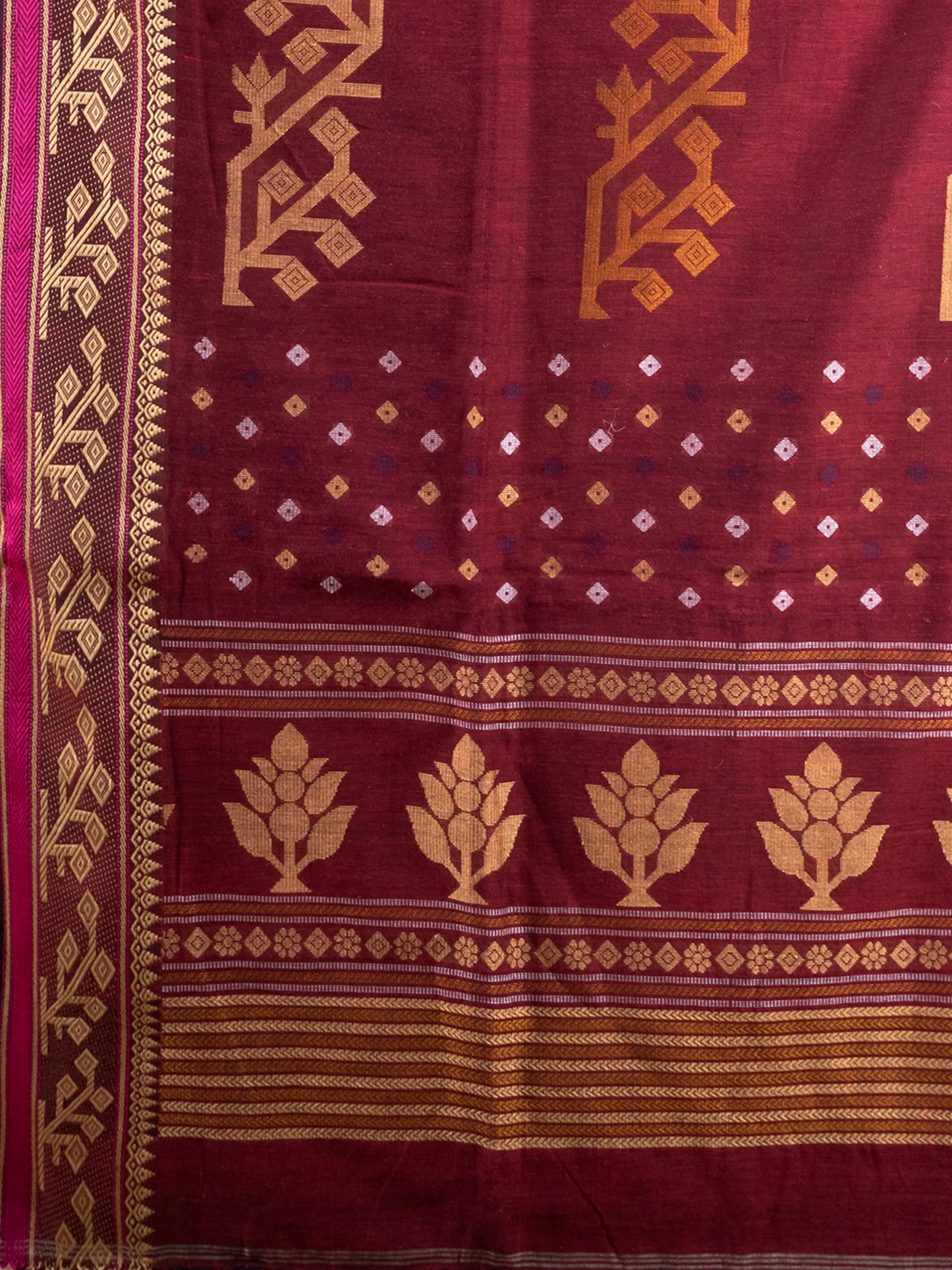 shakti sutra mercerised pure cotton saree women shiny