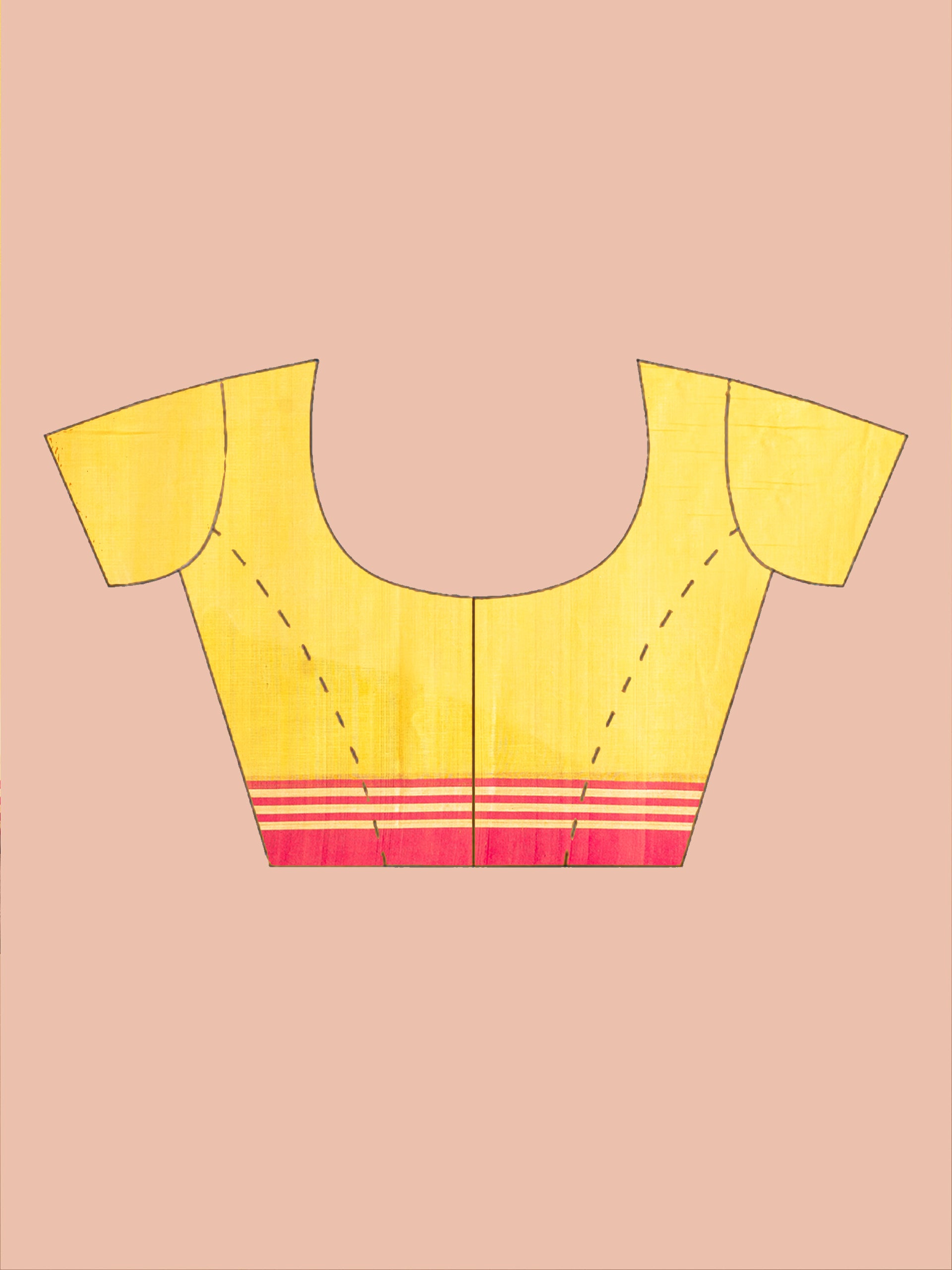 Sunflower yellow Bengal pure cotton Jamdani saree, bright lightweight