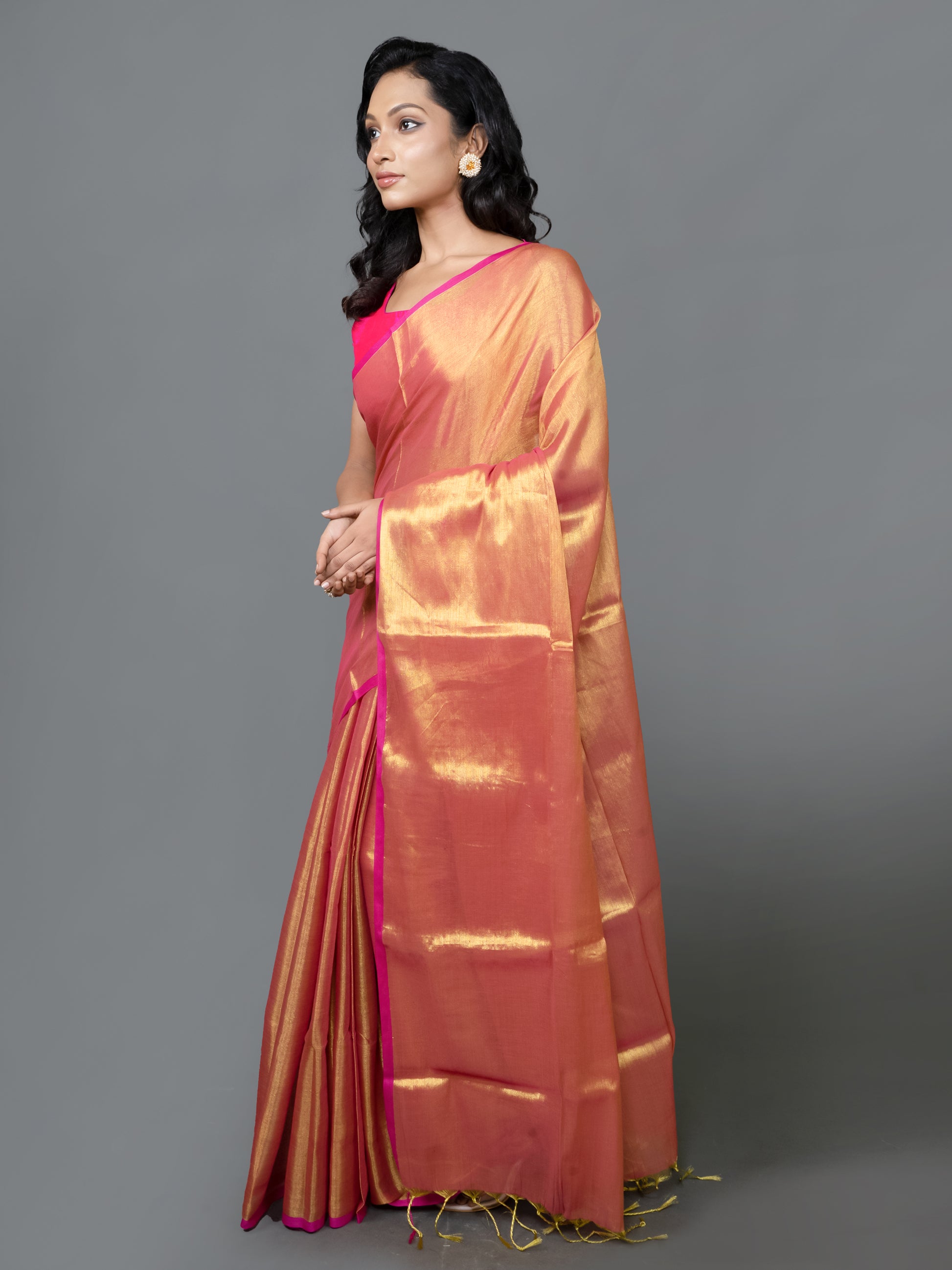 tissue pure cotton saree handwoven lightweight online
