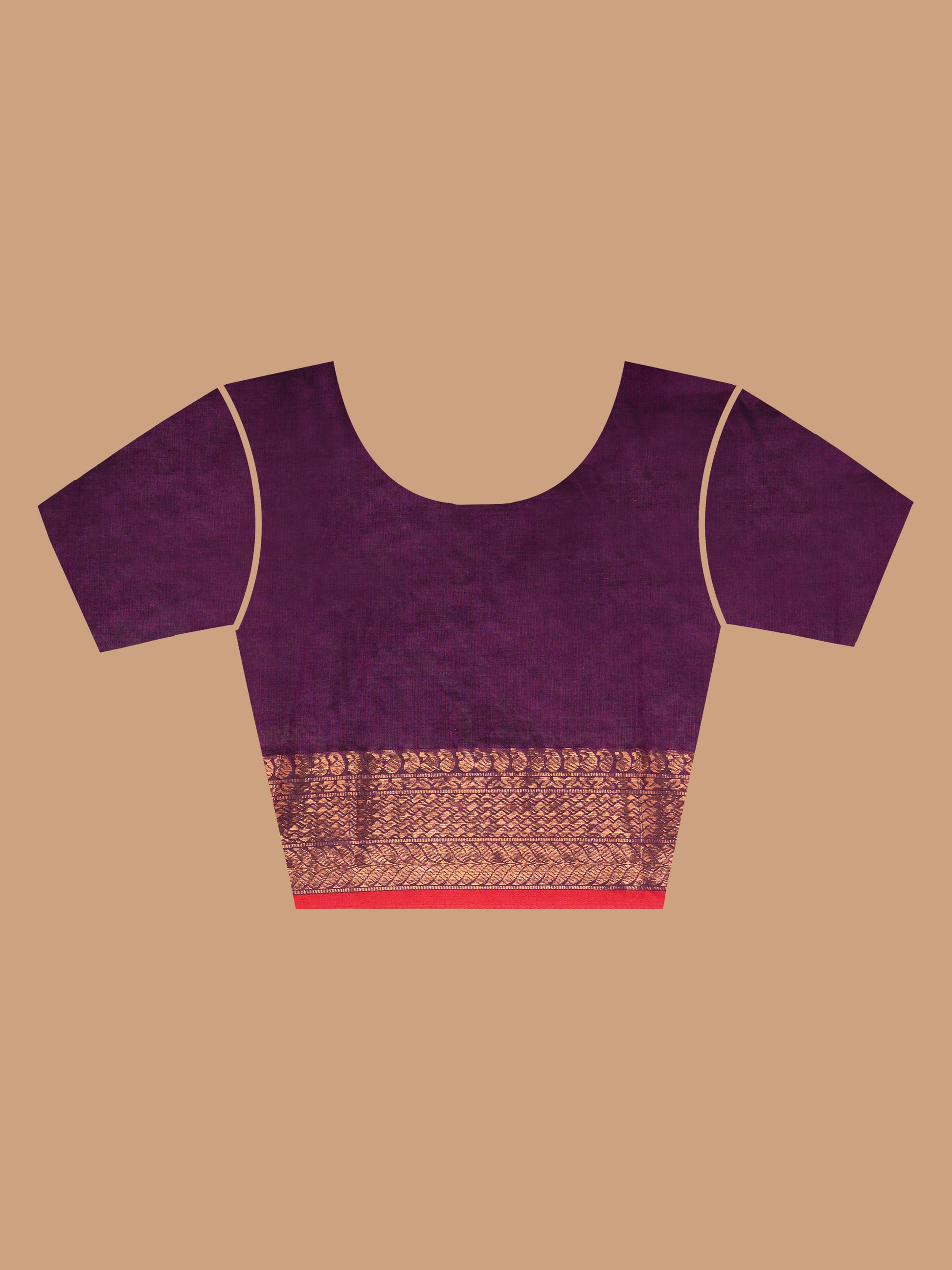 velvet violet mercerised handloom cotton saree online