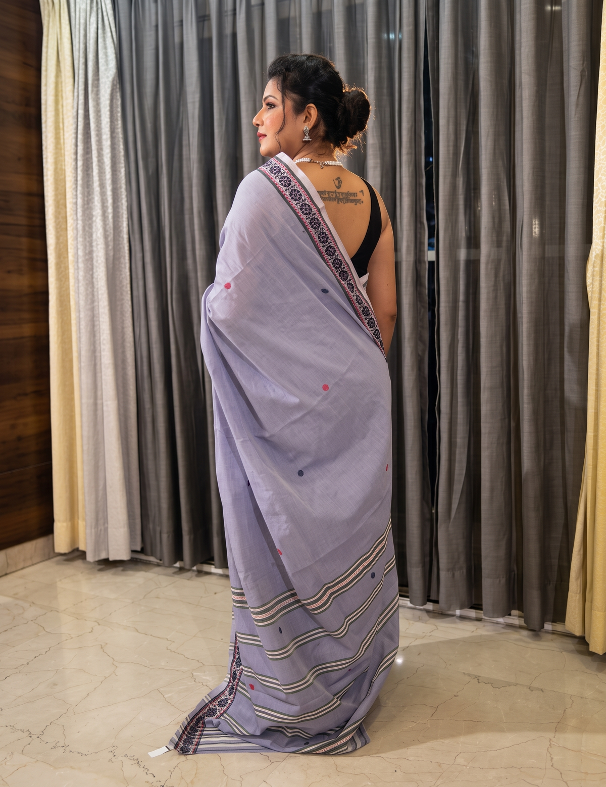 Pure Cotton  Dhonekhali  handwoven Saree