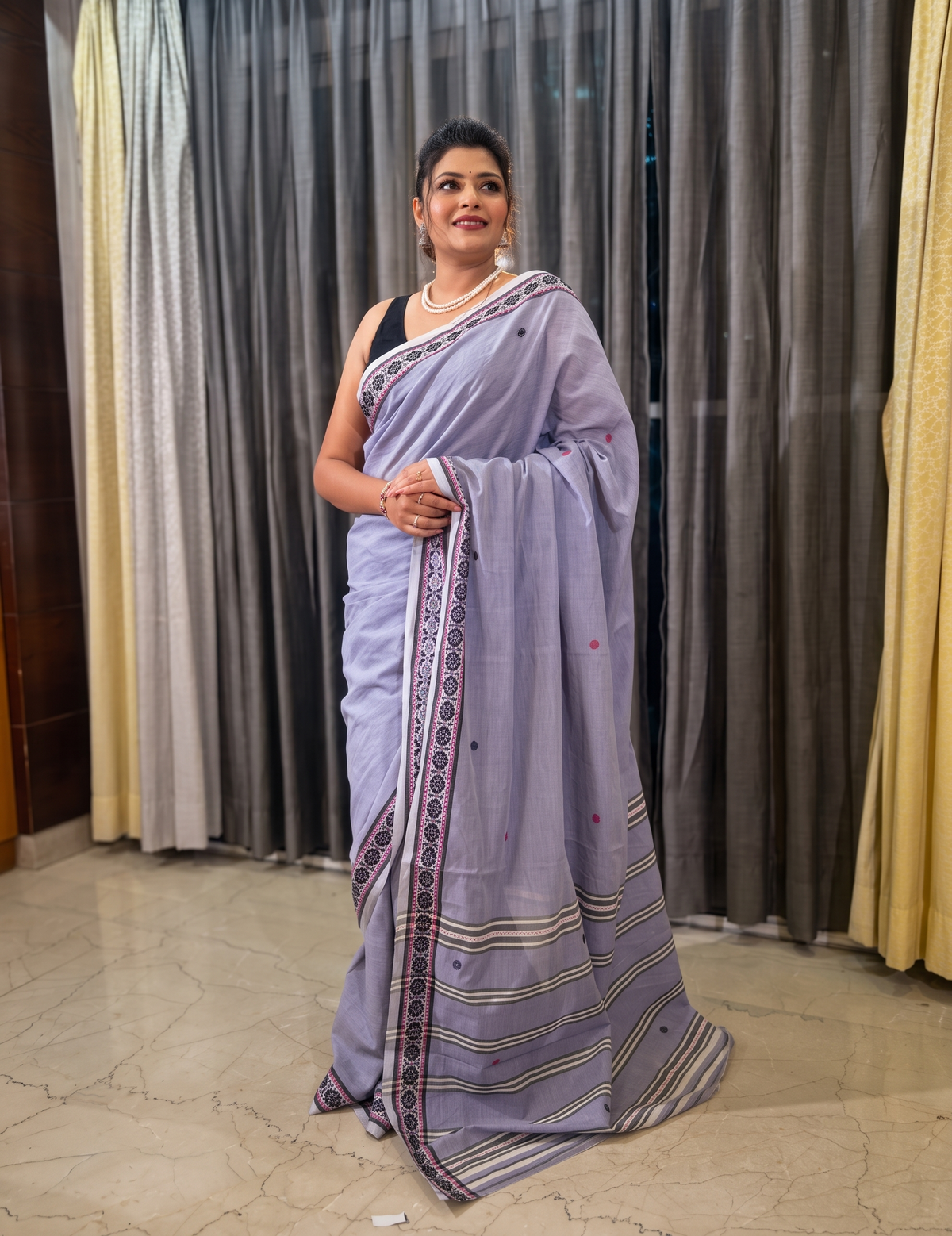 Pure Cotton  Dhonekhali  handwoven Saree