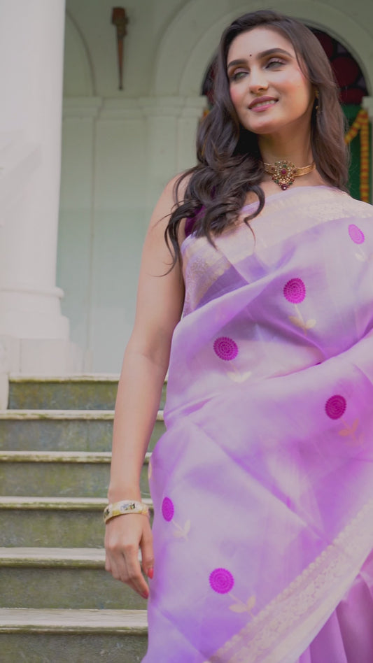 Pure Kora Banarasi saree