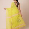 Yellow Soft cotton Jamdani Saree
