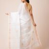 Light Beige and Cream Border Silk Cotton Saree