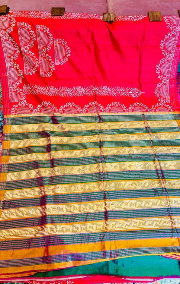Murshidabad Silk Zari Border Saree